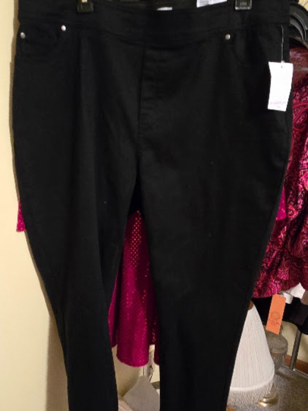 Kim Rogers. Black pants. Size 16W short. $22.